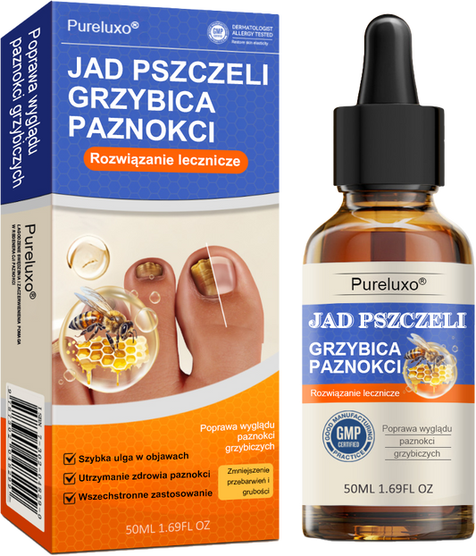 🐝👣Pureluxo® Bienengift Nagelpilz Leczenie: Całkowite rozwiązanie problemu grzybicy paznokci🌟👣