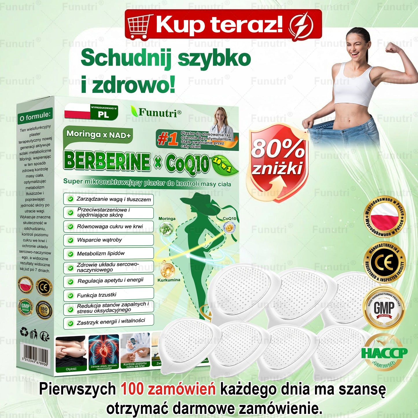 Oficjalny Sklep 👩‍⚕️👩‍⚕️Funutri® 10 w 1 metaboliczny wyszczuplający plaster z nanomikroigłami  (Tylo raz dziennie – widoczne zmiany już w 7 dni)Wsparcie przy otyłości, cukrzycy, bezdechu sennym, problemach ze stawami i nie tylko👩‍⚕️👩‍⚕️👩‍⚕️👩‍⚕️