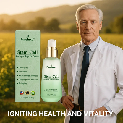 （Oficjalnie certyfikowane i wyłącznie autoryzowane）☘️ Pureluxo® Serum z komórkami macierzystymi i peptydami kolagenu 🪄 （Ujędrnia skórę i redukuje widoczność zmarszczek）☘️