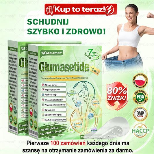 👩‍⚕️Oficjalny Sklep | 🎁 Pureluxo® 𝐆𝐥𝐮𝐦ase𝐭𝐢𝐝𝐞 𝟖 𝐰 𝟏 Smukły i Zdrowy Nano Plaster z Mikronakłuciami 🇵🇱(Tylko raz dziennie, widoczne zmiany już w 7 dni)✅ Na otyłość, 🅛🅞🅞🅢🅔 🅢🅚🅘🅝 wiotką skórę, cukrzycę, bezdech senny, problemy ze stawami i wiele więcej🎅🎅🎅