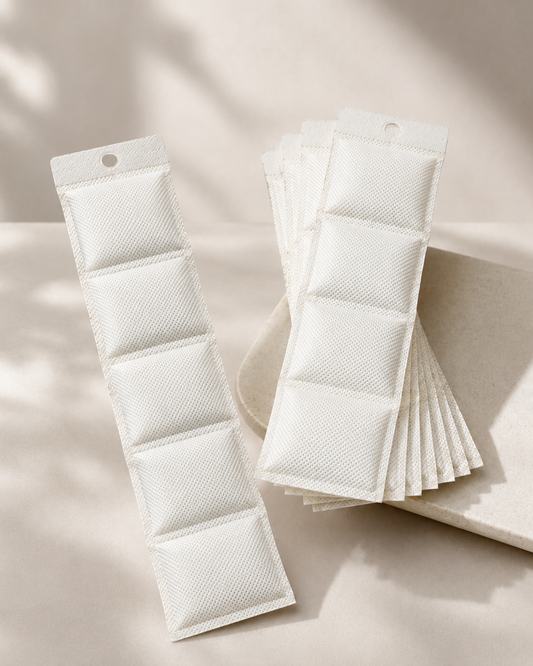 Hanging Closet Deodorizer Packs – Moisture & Odor Absorbing Wardrobe Freshener Sachets