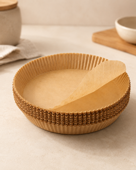 Disposable Air Fryer Paper Liners – Round Non-Stick Basket Inserts for Easy Cleanup