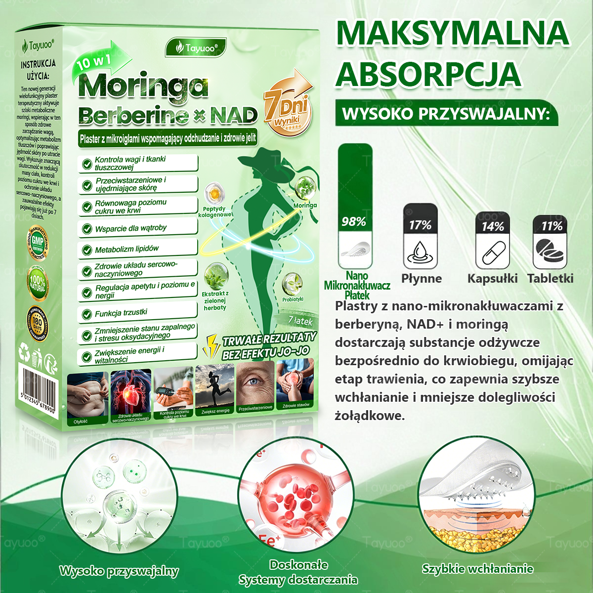 Oficjalny Sklep | 💫💫 𝑻𝐚𝙮𝘂𝙤𝒐® 𝐌𝐨𝐫𝐢𝐧𝐠𝐚 ·𝘽𝙚𝙧𝙗𝙚𝙧𝙞𝙣𝙚× 𝑵𝑨𝑫+10-𝐰-1 𝙕𝙖𝙖𝙬𝙖𝙣𝙨𝙤𝙬𝙖𝙣 𝒑𝒍𝒂𝒔𝒕𝒆𝒓 𝐧𝐚𝐧𝐨 𝐳  𝙢𝙞𝙠𝙧𝙤𝙞𝙜ł𝙖𝙢𝙞🇵🇱 (Tylko raz dziennie — widoczne pierwsze zmiany już po 7 dniach)✅Kompleksowe wsparcie sylwetki, skóry, poziomu cukru i dobrego snu💰💫💫💫💫