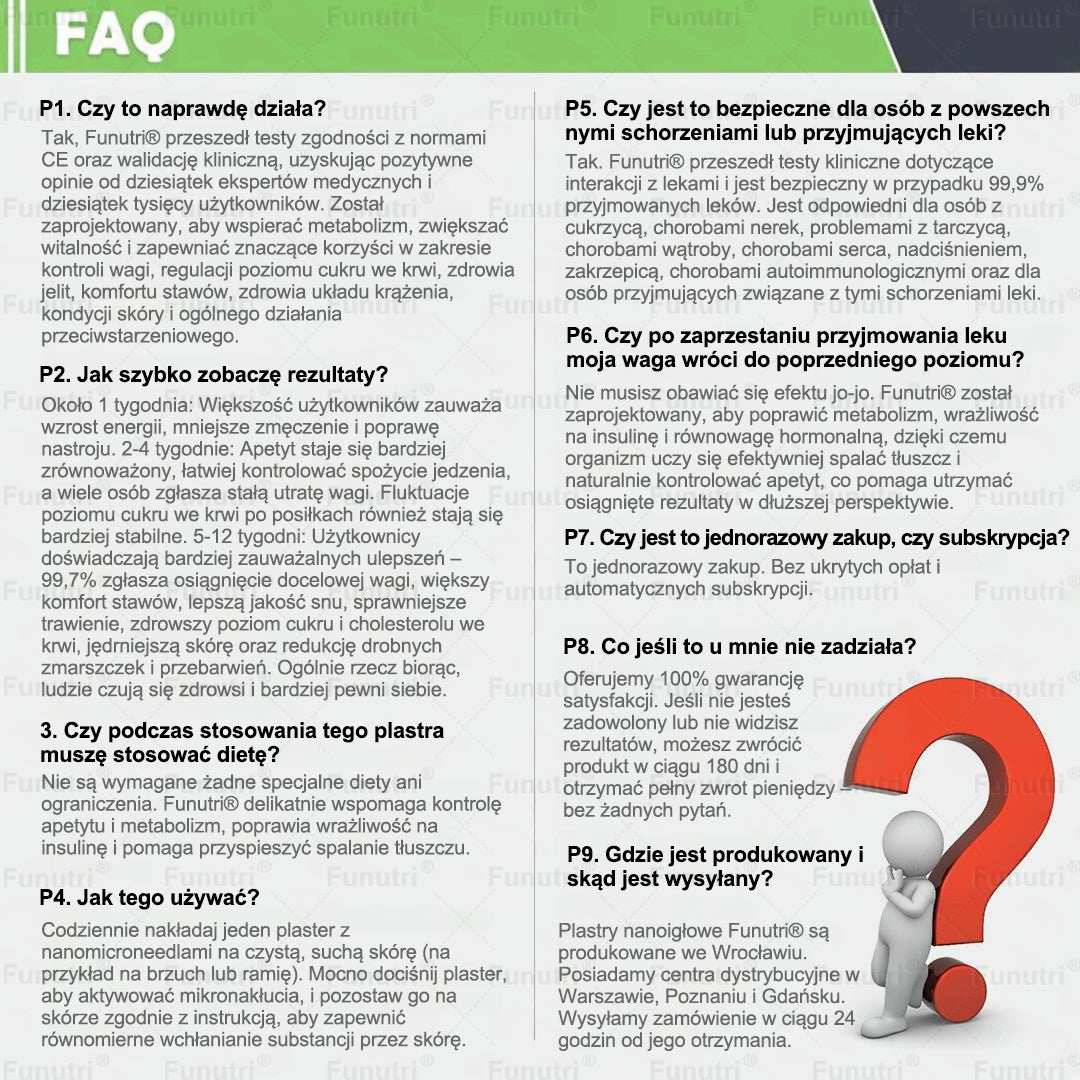 Oficjalny Sklep 👩‍⚕️👩‍⚕️Funutri® 10 w 1 metaboliczny wyszczuplający plaster z nanomikroigłami  (Tylo raz dziennie – widoczne zmiany już w 7 dni)Wsparcie przy otyłości, cukrzycy, bezdechu sennym, problemach ze stawami i nie tylko👩‍⚕️👩‍⚕️👩‍⚕️👩‍⚕️